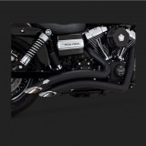 VANCE HINES BIG RADIUS MATT BLACK EXHAUST FOR DYNA 06-17 - DETAIL