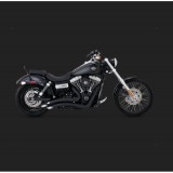 VANCE HINES BIG RADIUS MATT BLACK EXHAUST FOR DYNA 06-17 - SIDE