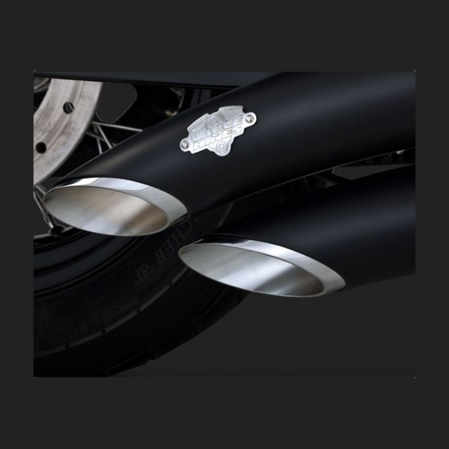 VANCE HINES BIG RADIUS MATT BLACK EXHAUST FOR DYNA 06-17 - DETAIL 2