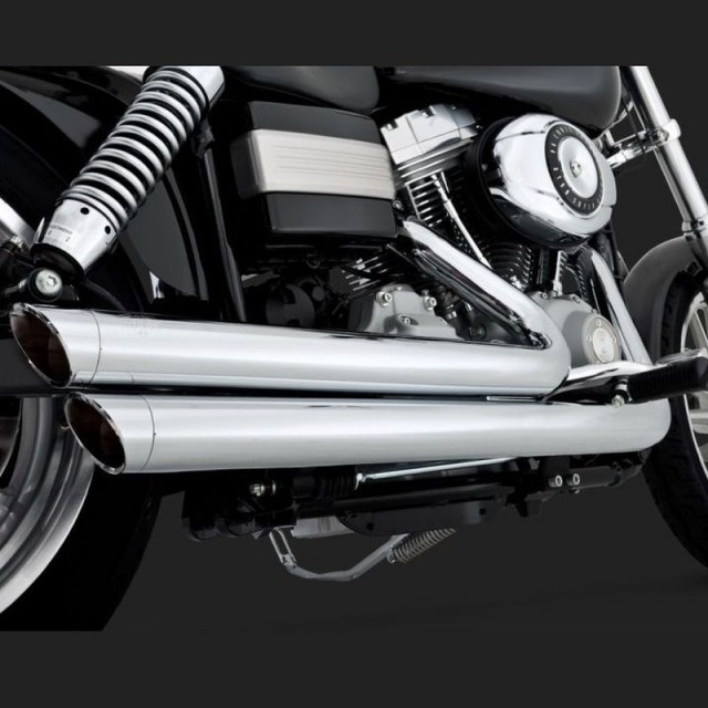 SCARICHI VANCE HINES BIG SHOT STAGGERED CROMO PER DYNA 06-11 - DETAIL