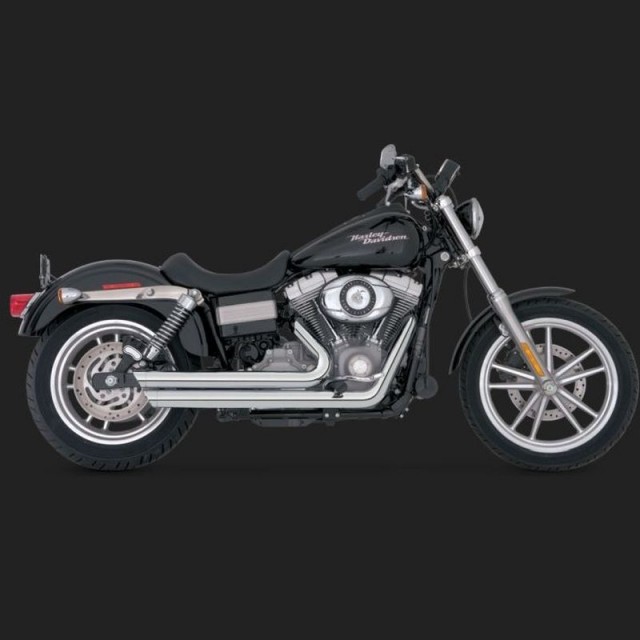 SCARICHI VANCE HINES BIG SHOT STAGGERED CROMO PER DYNA 06-11 - SIDE