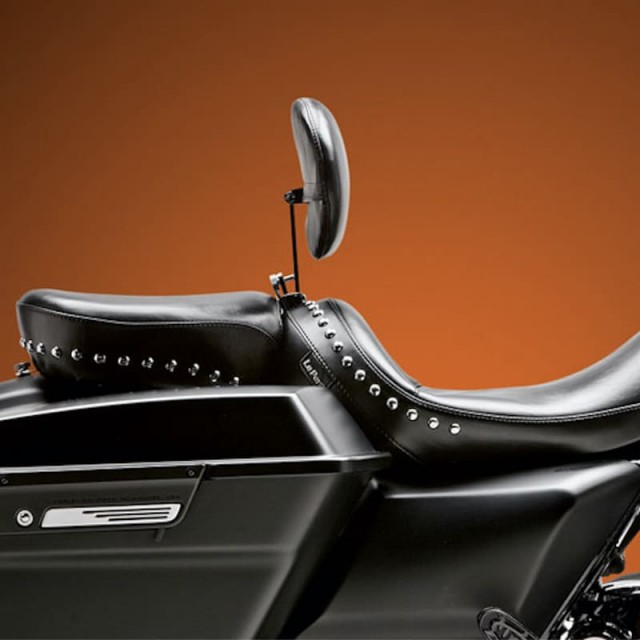 LE PERA MONTEREY SOLO SMOOTH SEAT WITH BACKREST HARLEY TOURING 08-21 - SIDE