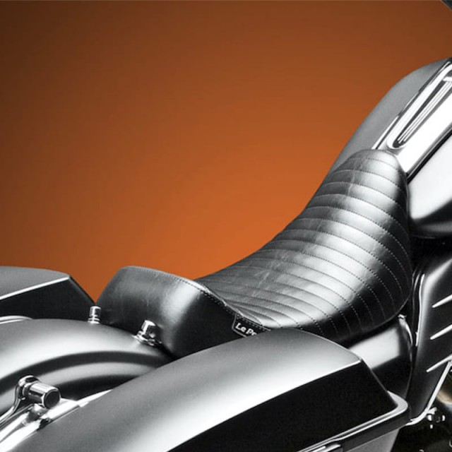 SELLA LE PERA BARE BONES PLEATED SEAT HARLEY TOURING 08-21 - RETRO
