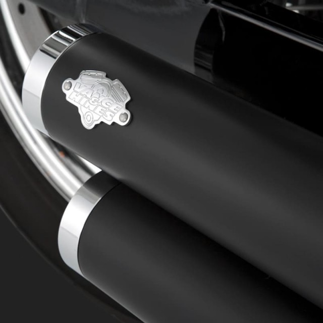 VANCE HINES BIG SHOTS STAGGERED BLACK EXHAUST DYNA 06-11 - CHROME FINAL