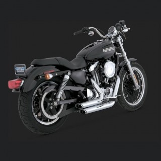 VANCE HINES SHORTSHOTS STAGGERED CHROME EXHAUST HARLEY SPORTSTER XL 04-13