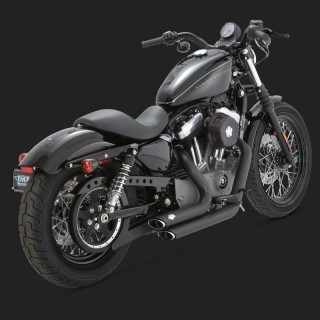 VANCE HINES SHORTSHOTS STAGGERED BLACK EXHAUST HARLEY SPORTSTER XL 04-13