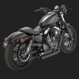 VANCE HINES SHORTSHOTS STAGGERED BLACK EXHAUST HARLEY SPORTSTER XL 04-13