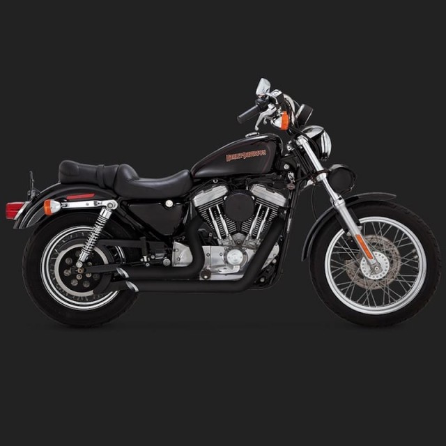 SCARICHI VANCE HINES SHORTSHOTS STAGGERED NERI HARLEY SPORTSTER XL 99-03 - LATO