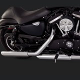 VANCE HINES TWIN SLASH 3'' SLIP-ON MUFFLERS CHROME SPORTSTER XL 14-20