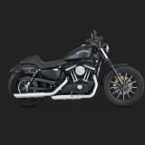 VANCE HINES TWIN SLASH 3'' SLIP-ON MUFFLERS CHROME SPORTSTER XL 14-20