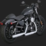 VANCE HINES TWIN SLASH 3'' SLIP-ON MUFFLERS CHROME SPORTSTER XL 14-20