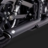 VANCE HINES TWIN SLASH 3'' SLIP-ON MUFFLERS BLACK SPORTSTER XL 14-20