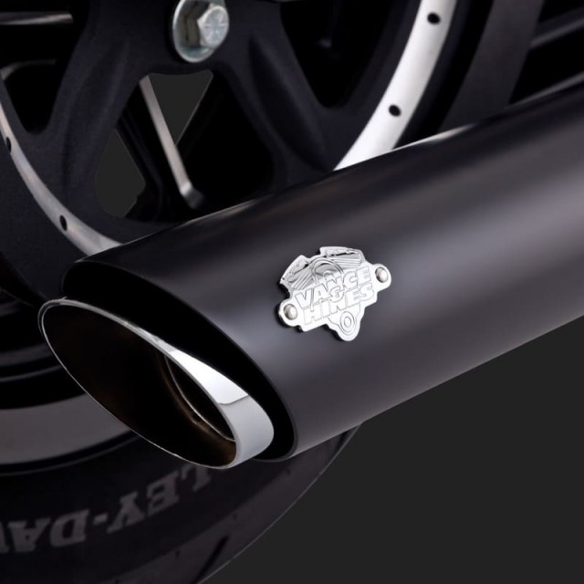 VANCE HINES TWIN SLASH 3'' SLIP-ON MUFFLERS BLACK SPORTSTER XL 14-20