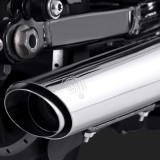 VANCE HINES TWIN SLASH 3'' SLIP-ON MUFFLERS CHROME SPORTSTER XL 04-13 - DETAIL
