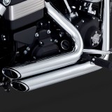 VANCE HINES SHORTSHOTS STAGGERED CHROME EXHAUST HARLEY DYNA 12-18 - DETAIL