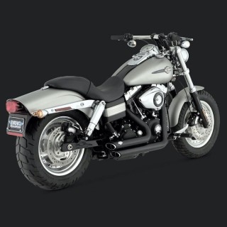 VANCE HINES SHORTSHOTS STAGGERED BLACK EXHAUST HARLEY DYNA 06-11