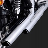 VANCE HINES TWIN SLASH 3'' SLIP-ON MUFFLERS CHROME DYNA 91-17 - DETAIL