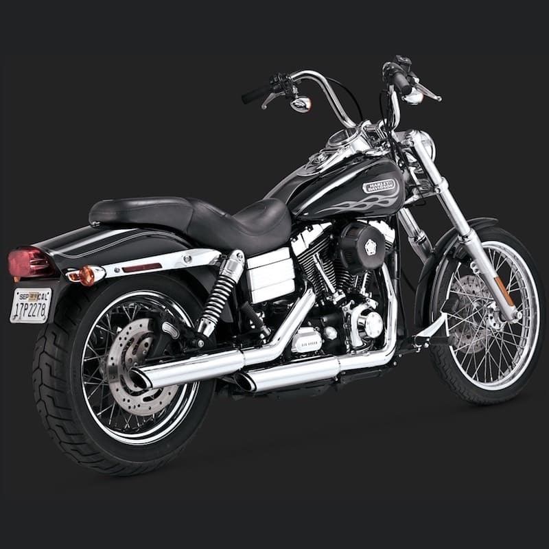 TERMINALI VANCE HINES TWIN SLASH 3'' SLIP-ONS CROMO DYNA 91-17