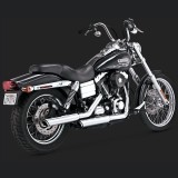 VANCE HINES TWIN SLASH 3'' SLIP-ON MUFFLERS CHROME DYNA 91-17