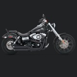 copy of VANCE HINES TWIN SLASH 3'' SLIP-ON MUFFLERS BLACK DYNA FAT BOB/WIDE GLIDE - SIDE