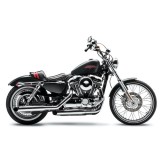 SELLA LE PERA STUBS SPOILER DIAMOND SEAT RED STRIPES HARLEY SPORTSTER XL 04-20 - HD