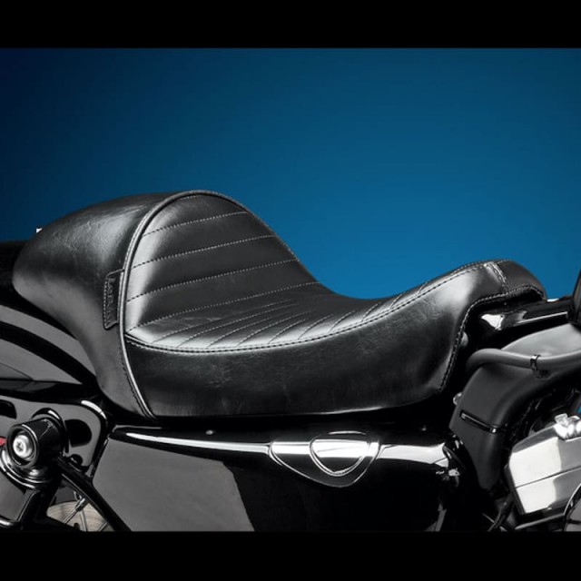 SELLA LE PERA STUBS CAFE SOLO PLEATED SEAT HARLEY SPORTSTER 2004-2020