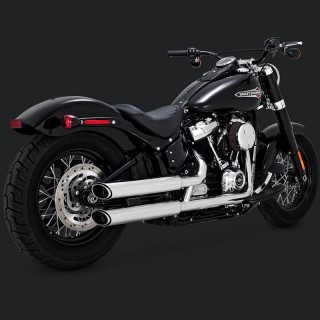 TERMINALI VANCE HINES TWIN SLASH 3'' SLIP-ONS CROMO HARLEY SOFTAIL 18-21