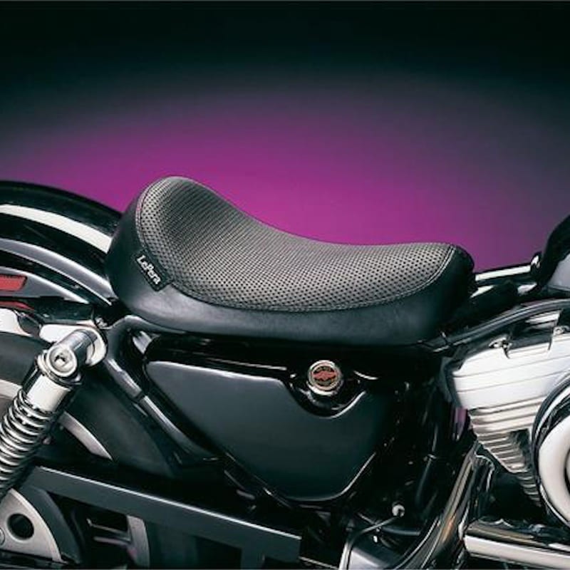 LE PERA SILHOUETTE BASKET WEAVE SOLO SEAT HARLEY SPORTSTER XL 86-03