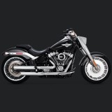 VANCE & HINES ELIMINATOR 300 SLIP-ONS MUFFLER SATIN CHROME HARLEY SOFTAIL 2018-21