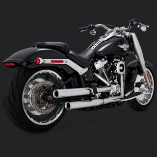 VANCE & HINES ELIMINATOR 300 SLIP-ONS MUFFLER SATIN CHROME HARLEY SOFTAIL 2018-21