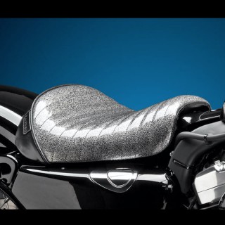 LE PERA BARE BONES PLEATED CHARCOAL METAL FLAKE SEAT HARLEY SPORTSTER XL 1200