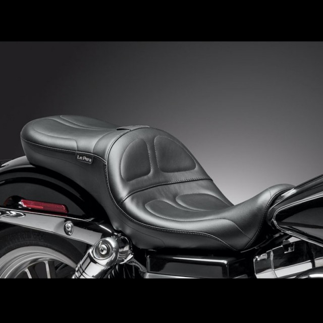 LE PERA MAVERICK 2-UP STITCH SEAT WITH BACKREST HARLEY DYNA - WITHOUT BACKREST
