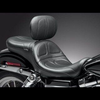 LE PERA MAVERICK 2-UP STITCH SEAT WITH BACKREST HARLEY DYNA