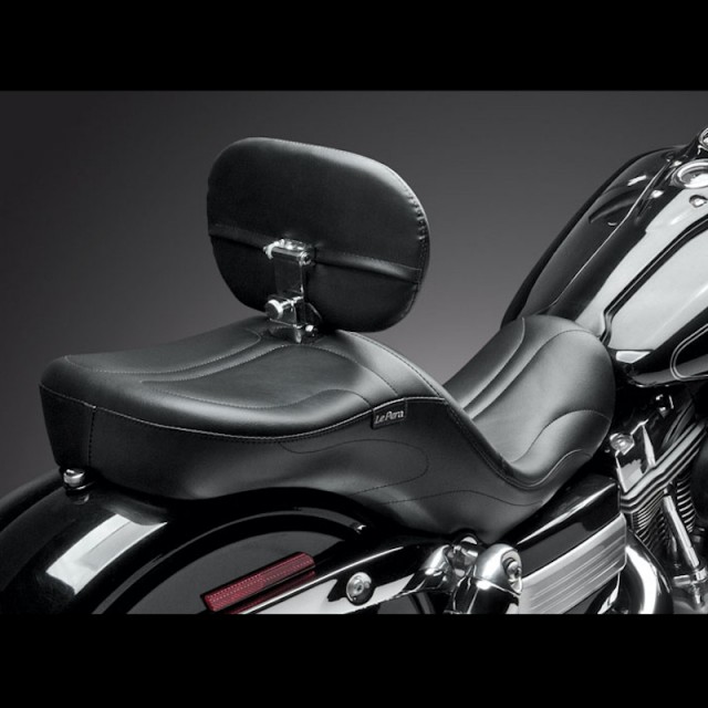 SELLA LE PERA MAVERICK 2-UP STITCH SEAT CON SCHIENALINO HARLEY DYNA - RETRO
