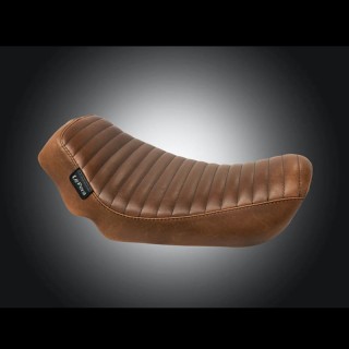 SELLA LE PERA STREAKER PLEATED BROWN SOLO SEAT HARLEY DYNA