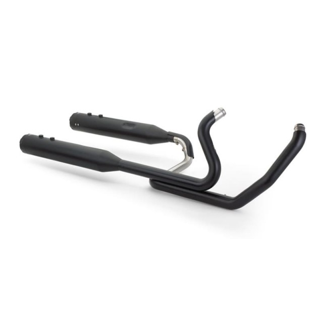 S&S EL DORADO TRUE DUAL BLACK THRUSTER CAPS EXHAUST SYSTEM HARLEY TOURING - VIEW 2