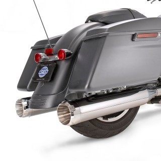 TERMINALI S&S MK45 SLIP-ON CROMO CON THRUSTER CAPS CROMO HARLEY TOURING