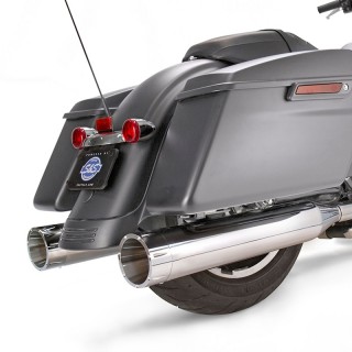 TERMINALI S&S MK45 SLIP-ON CROMO CON TRACER CAPS CROMO HARLEY TOURING