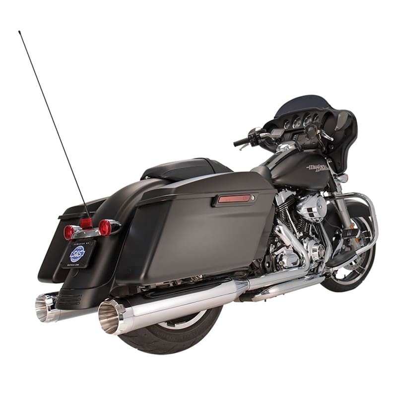 TERMINALI S&S MK45 SLIP-ON CROMO CON THRUSTER CAPS CROMO HARLEY TOURING