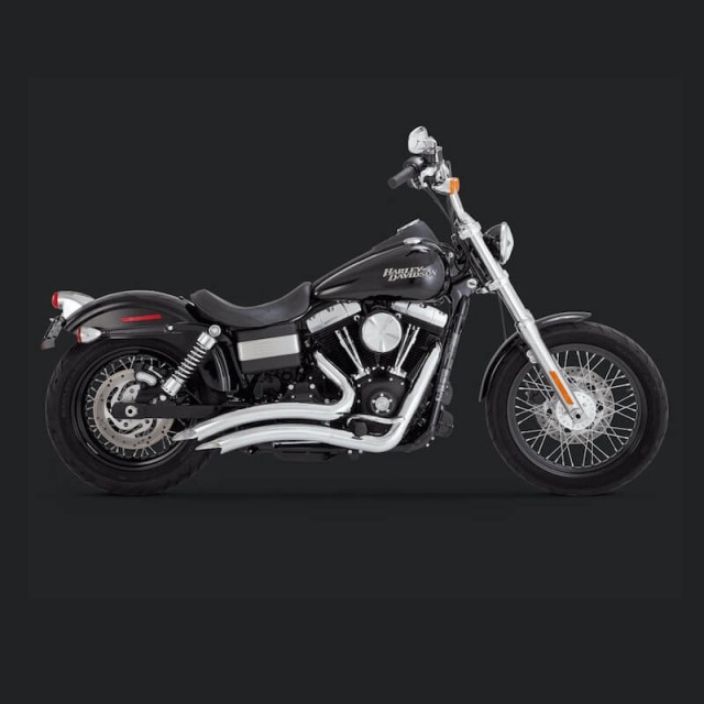 SCARICHI VANCE HINES BIG RADIUS CROMO PER DYNA 06-17 - LATO