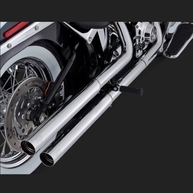 TERMINALI VANCE HINES STRAIGHTSHOTS HS SLIP-ON HARLEY SOFTAIL SLIM,CROSS BONES,DELUXE,BREAKOUT - DETTAGLIO