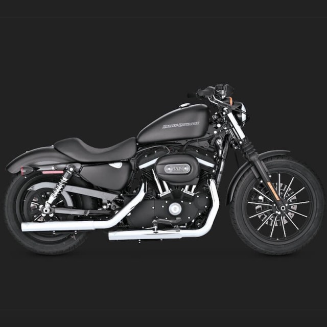 TERMINALI VANCE HINES STRAIGHTSHOTS HS SLP-ONSHARLEY SPORTSTER XL 2004-2013 - LATO