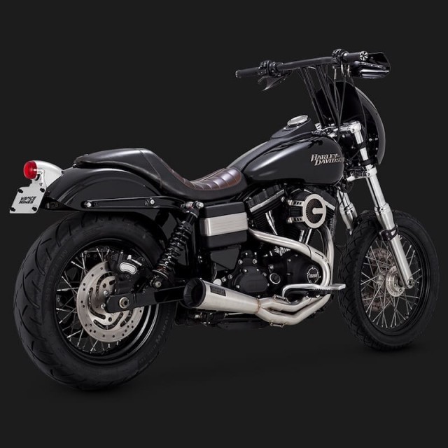 VANCE HINES STAINLESS 2-INTO-1 UPSWEEP EXHAUST FOR DYNA 1991-2017