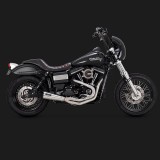 VANCE HINES STAINLESS 2-INTO-1 UPSWEEP EXHAUST FOR DYNA 1991-2017 - SIDE