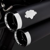 VANCE & HINES BIG SHOTS STAGGERED BLACK EXHAUST HARLEY SOFTAIL 2018-2021 - DETAIL