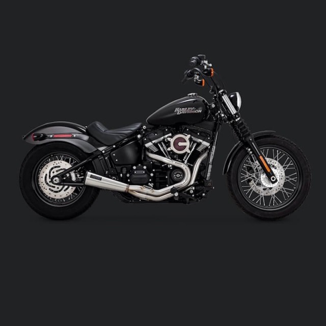 SCARICO ACCIAIO INOX VANCE HINES UPSWEEP 2-IN-1 PER SOFTAIL 2018-2021 - LATO