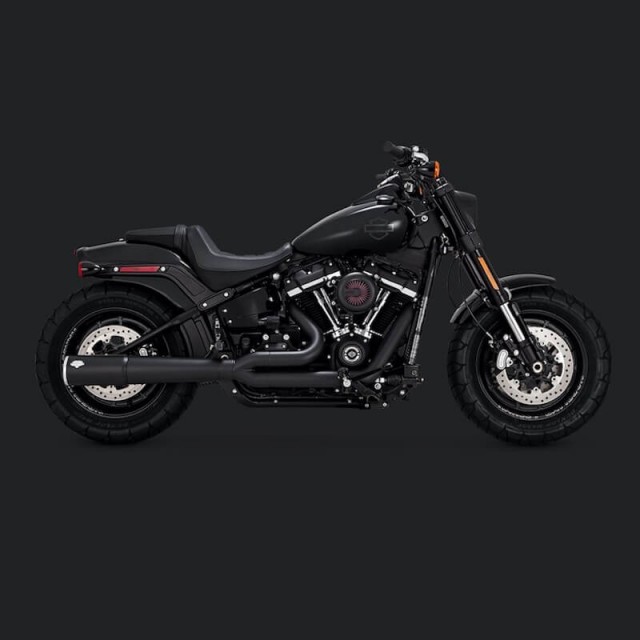 SCARICO VANCE & HINES PRO PIPE NERO PER HARLEY SOFTAIL 2018-2021 - LATO