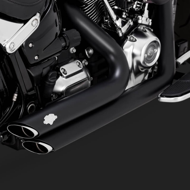 SCARICHI VANCE HINES SHORTSHOTS STAGGERED NERI HARLEY SOFTAIL FAT BOY,KING,BREAKOUT 2018-2020 - DETTAGLIO