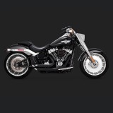 SCARICHI VANCE HINES SHORTSHOTS STAGGERED NERI HARLEY SOFTAIL FAT BOY,KING,BREAKOUT 2018-2020 - LATO