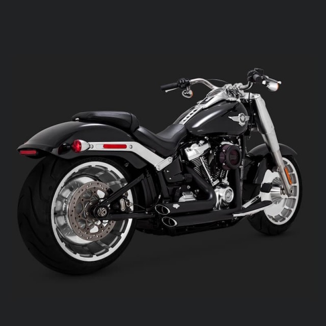 SCARICHI VANCE HINES SHORTSHOTS STAGGERED NERI HARLEY SOFTAIL FAT BOY,KING,BREAKOUT 2018-2020
